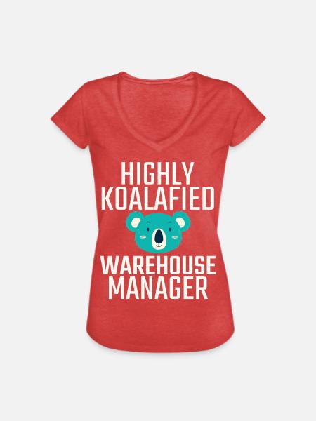 Warehouse Manager Koalafied - Frauen Vintage T-Shirt - Rot meliert