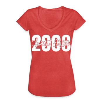Limited edition 2008 - Frauen Vintage T-Shirt - Rot meliert - Vorne