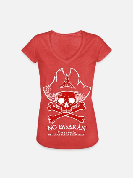 ¡No pasarán! 2 - Frauen Vintage T-Shirt - Rot meliert