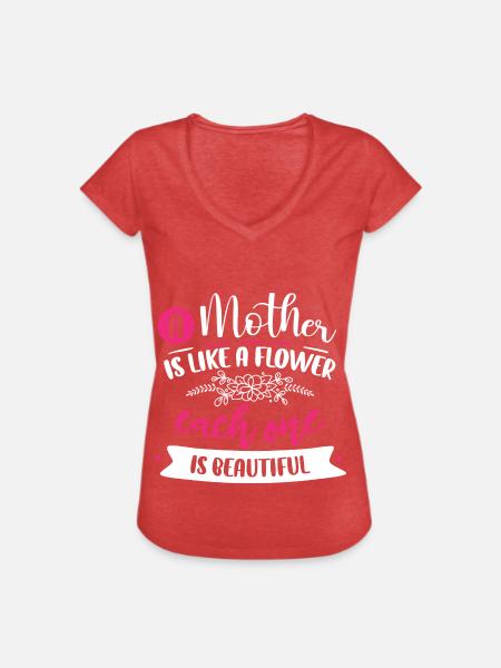 Eine Mutter ist unglaublich - Frauen Vintage T-Shirt - Rot meliert
