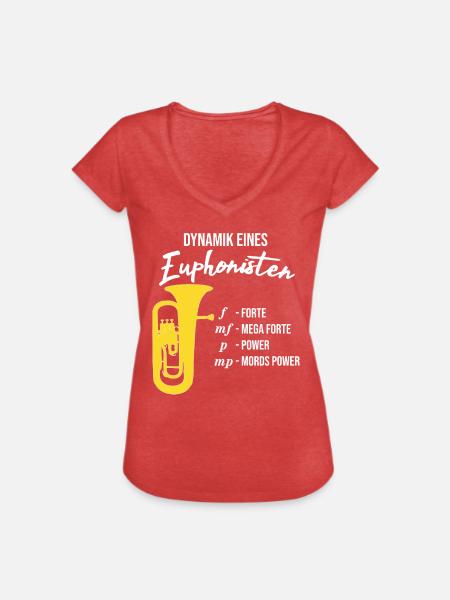 Euphonium - Dynamik eines Euphonisten - Frauen Vintage T-Shirt - Rot meliert