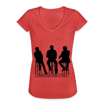 The Grand Tour - Frauen Vintage T-Shirt - Rot meliert - Vorne