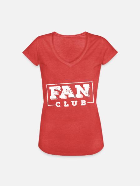fan club - Frauen Vintage T-Shirt - Rot meliert