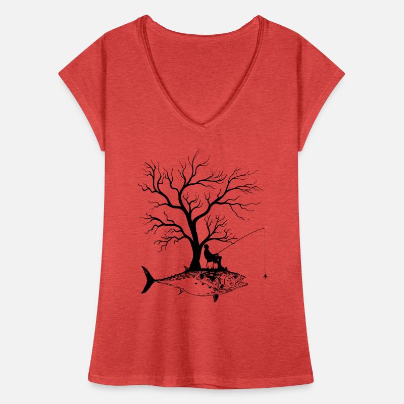 Graphic Tree - Fish False Albacore Women's Vintage T-Shirt