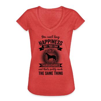 Riding - Thoroughbred Horse - Women's Vintage T-Shirt - heather red - Front - Danielle (179cm)