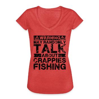 Fishing - Crappies Fish - Women's Vintage T-Shirt - heather red - Front - Danielle (179cm)