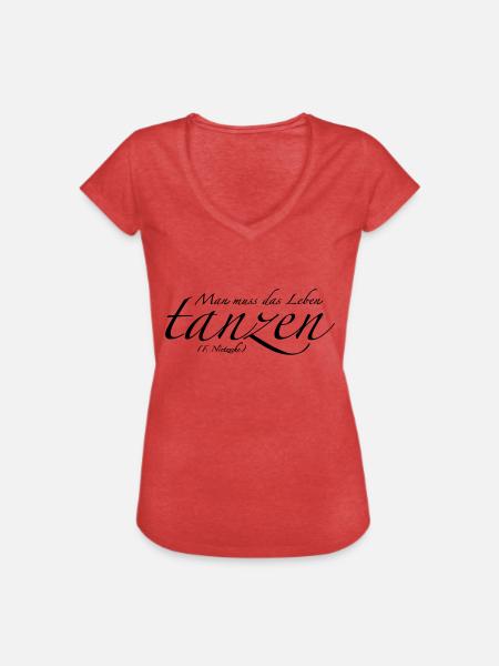 tanzen - Frauen Vintage T-Shirt - Rot meliert