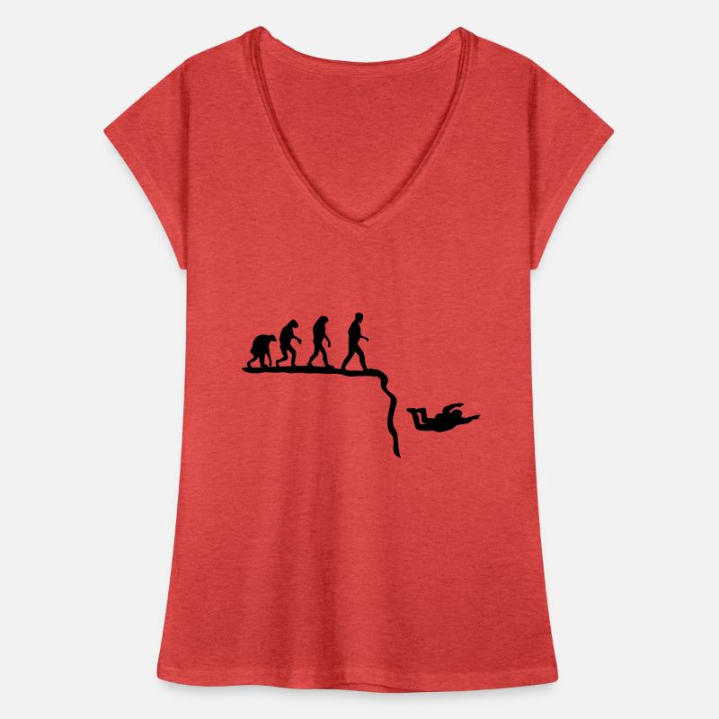 base jumping evolution Frauen Vintage T-Shirt