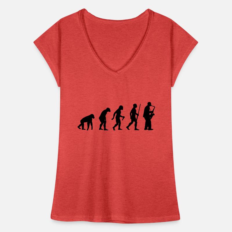 l'évolution du saxophone T-shirt vintage Femme