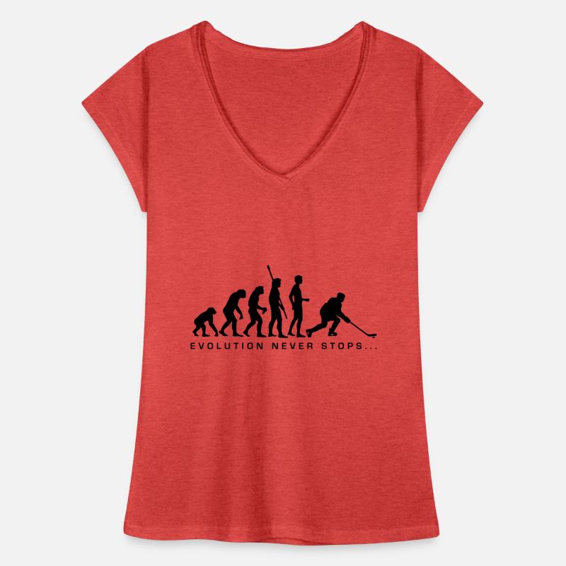 evolution_eishockey_b T-shirt vintage Femme