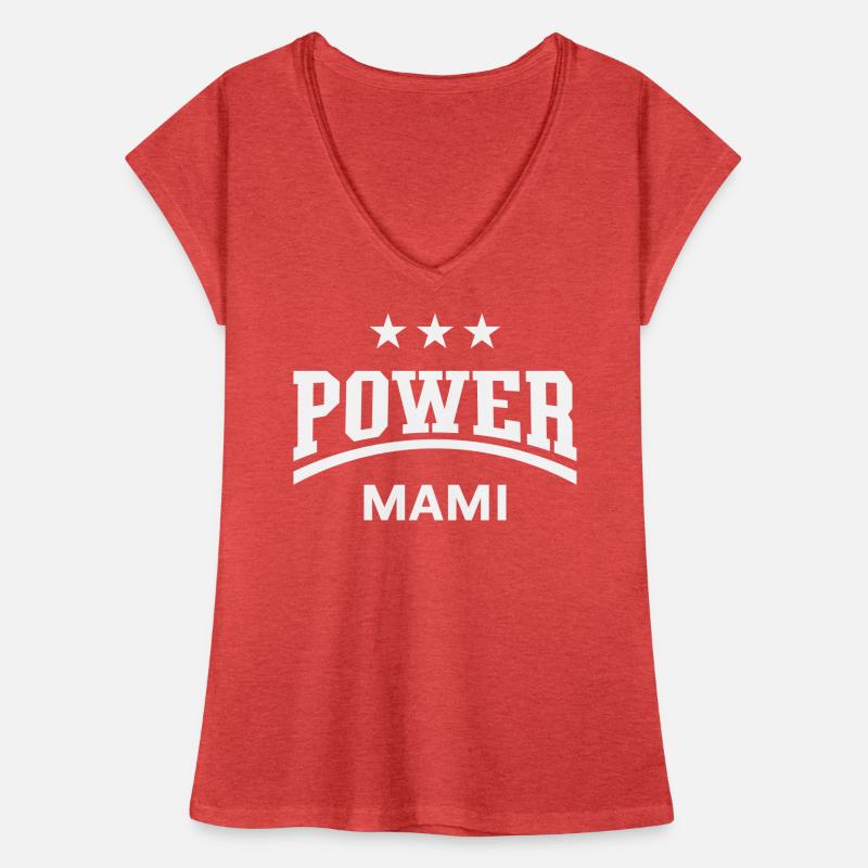 Power Mami (Mama, Mutti, Mutter, Muttertag, White) Frauen Vintage T-Shirt
