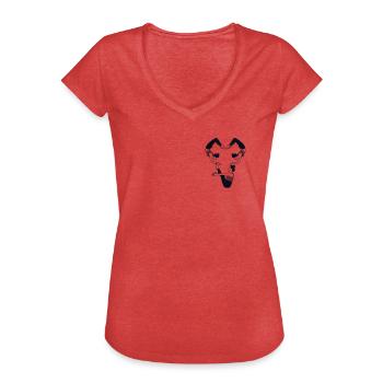 Logo Yoga Love Emblème Hatha Asanas Kundalini - T-shirt vintage Femme - rouge chiné - Devant