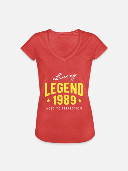 Living Legend 1989 - Frauen Vintage T-Shirt - Rot meliert