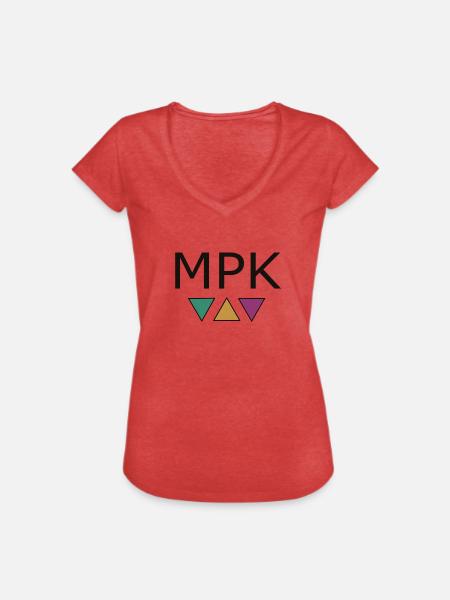 MPK Geschenk Idee - Frauen Vintage T-Shirt - Rot meliert