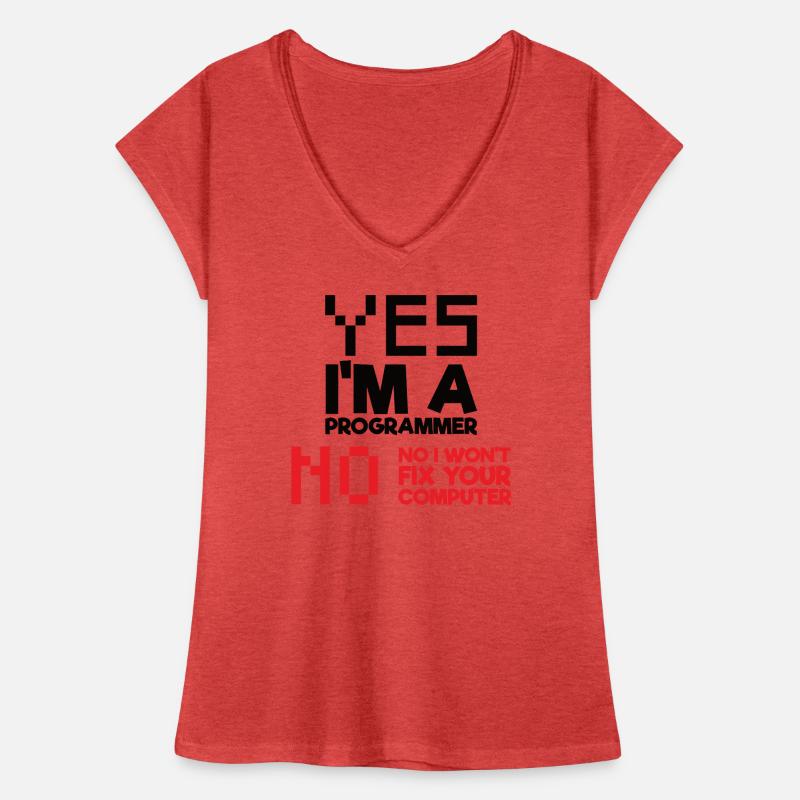 Ja Ich bin ein Programmierer Informatik Computer Frauen Vintage T-Shirt