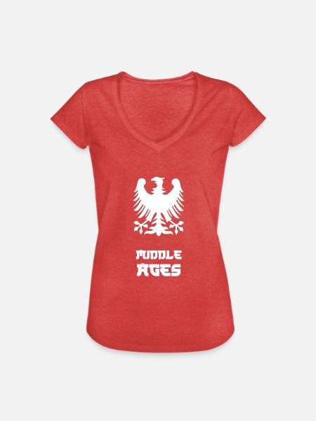 Mittelalter - Frauen Vintage T-Shirt - Rot meliert