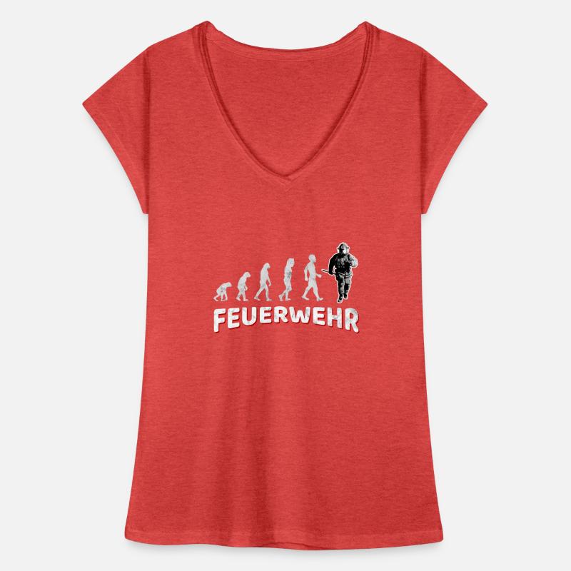 Evolution Feuerwehr Feuerwehrmann Notruf 112 Frauen Vintage T-Shirt