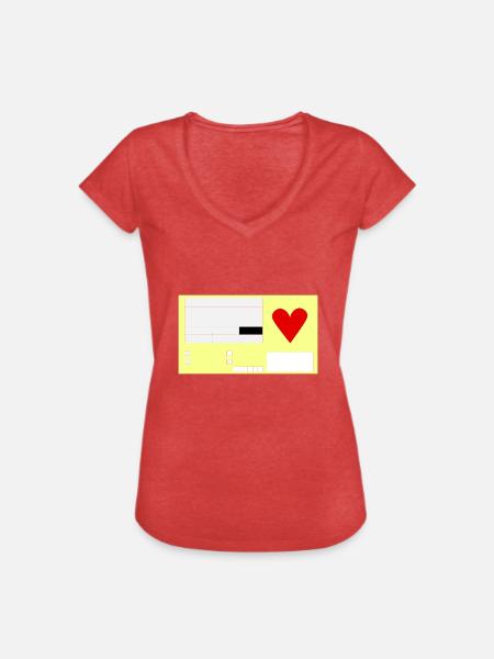 Gelber Schein - Frauen Vintage T-Shirt - Rot meliert