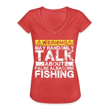 Fishing - False Albacore Fish - Women's Vintage T-Shirt - heather red - Front - Danielle (179cm)