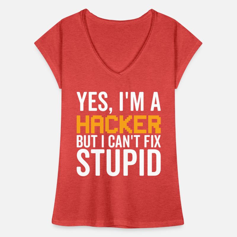Dumm - Hacker Frauen Vintage T-Shirt
