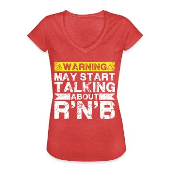 En parlant de musique R’n’B - T-shirt vintage Femme - rouge chiné - Devant - Danielle (179cm)