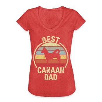 Bester Hund Dad - Kanaan - Frauen Vintage T-Shirt - Rot meliert - Vorne - Danielle (179cm)