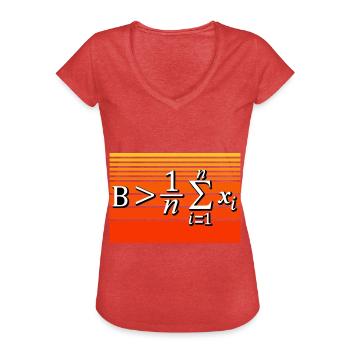 Mathe-Wortspiel – Sei größer als der Durchschnitt - Frauen Vintage T-Shirt - Rot meliert - Vorne