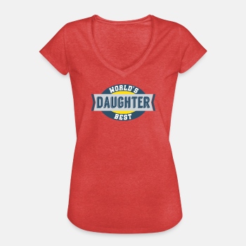 World's Best Daughter - Vintage T-shirt for women