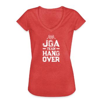 jga hangover team bier jga - Frauen Vintage T-Shirt - Rot meliert - Vorne - Danielle (179cm)