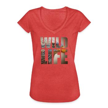 Wildlife Wildnis Greifvogel Milan Bild Natur - Frauen Vintage T-Shirt - Rot meliert - Vorne - Danielle (179cm)