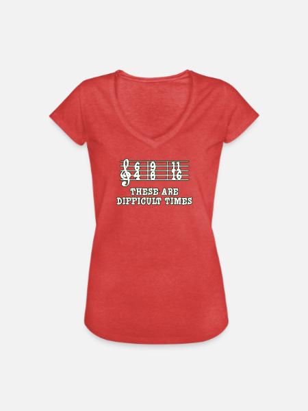 Klassische Musik - Frauen Vintage T-Shirt - Rot meliert