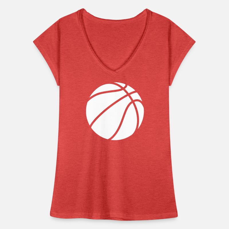 Logo de basket-ball blanc T-shirt vintage Femme