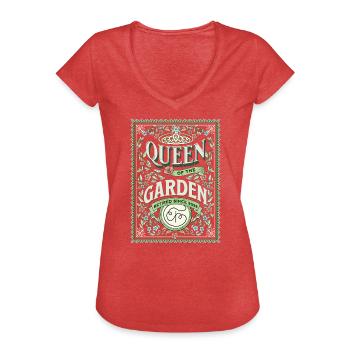 Rentnerin Garten Gärtnerin - Frauen Vintage T-Shirt - Rot meliert - Vorne