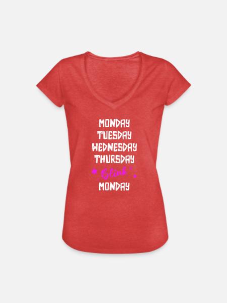 Wochenende - Frauen Vintage T-Shirt - Rot meliert
