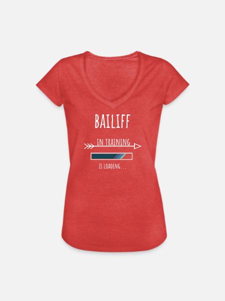 Bailiff Geschenk Beruf Ausbildung Gerichtsvollzieh - Frauen Vintage T-Shirt - Rot meliert