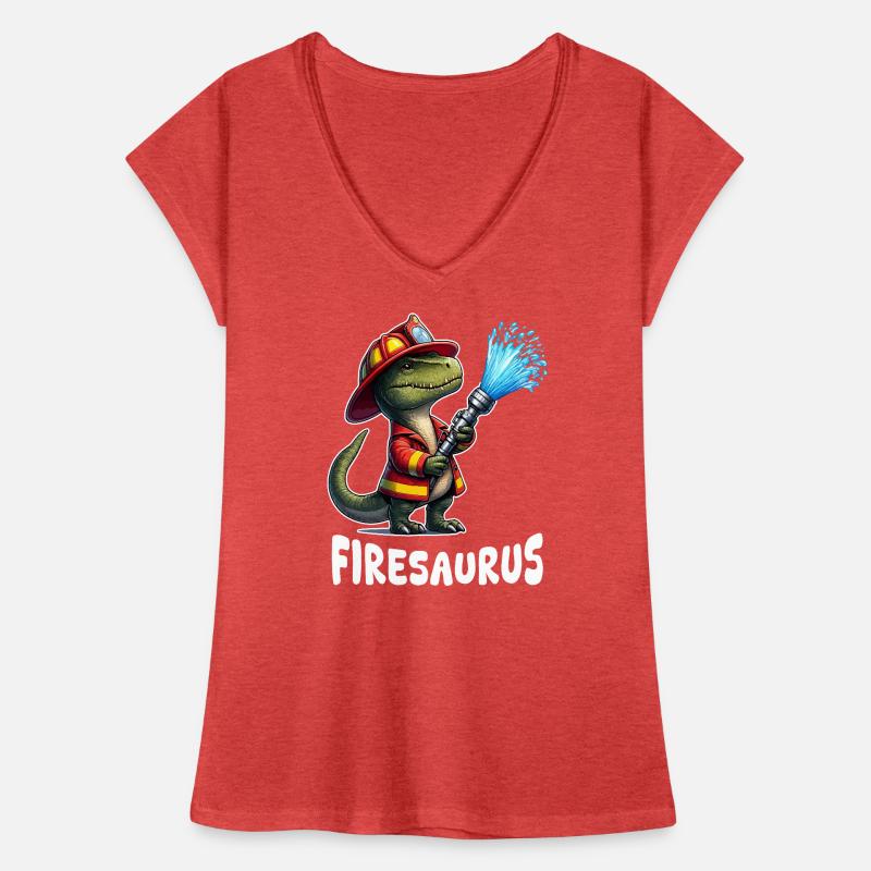 Firesaurus Pompier Mascotte T-shirt vintage Femme