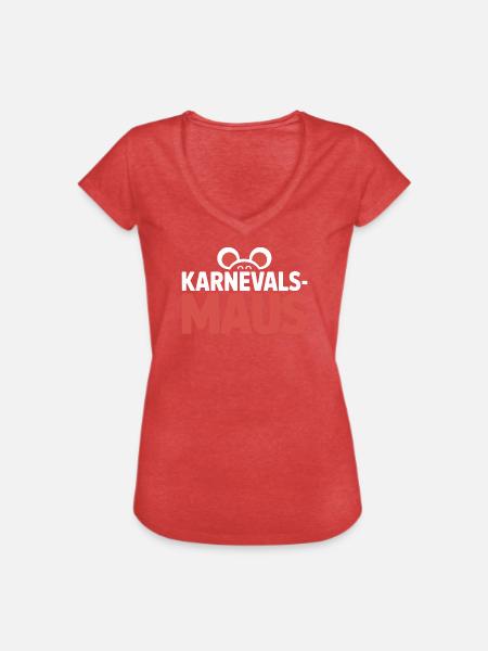Karnevalsmaus Karneval Köln Kölner Karnevals Maus - Frauen Vintage T-Shirt - Rot meliert