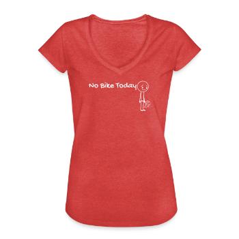 Keine Fahrradgeschenk-Geschenkidee - Frauen Vintage T-Shirt - Rot meliert - Vorne
