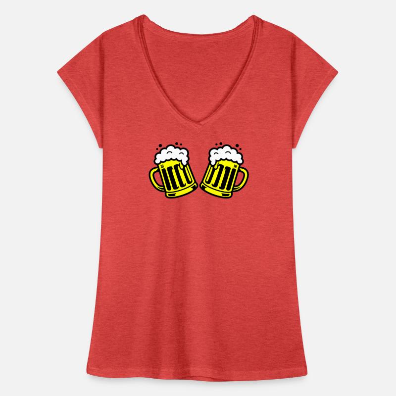 Bier Bierkrug Prost Comic Frauen Vintage T-Shirt