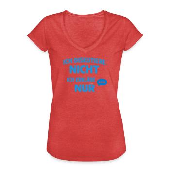 Ich erkläre nur Typografie Blau - Frauen Vintage T-Shirt - Rot meliert - Vorne - Danielle (179cm)