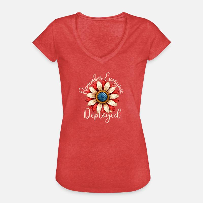 Remember Everyone Deployed RED Friday Troops - Women's Vintage T-Shirt - heather red