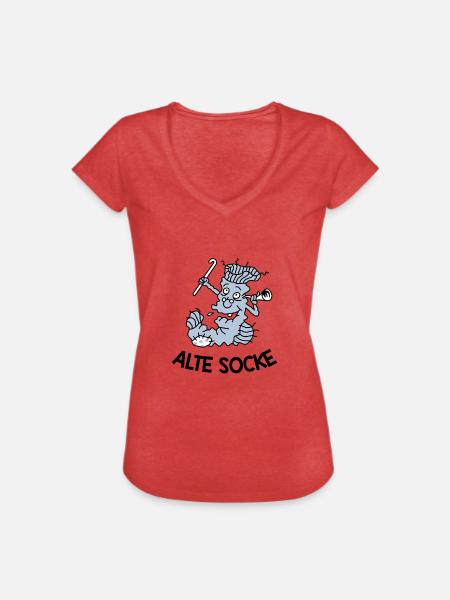 Alte Socke - Frauen Vintage T-Shirt - Rot meliert