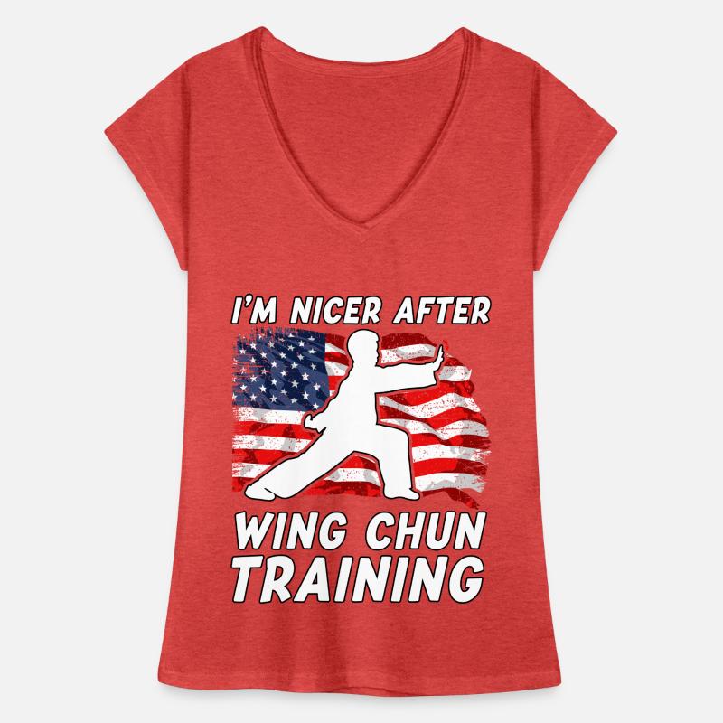 Ich bin netter nach dem Wing Chun Training Frauen Vintage T-Shirt