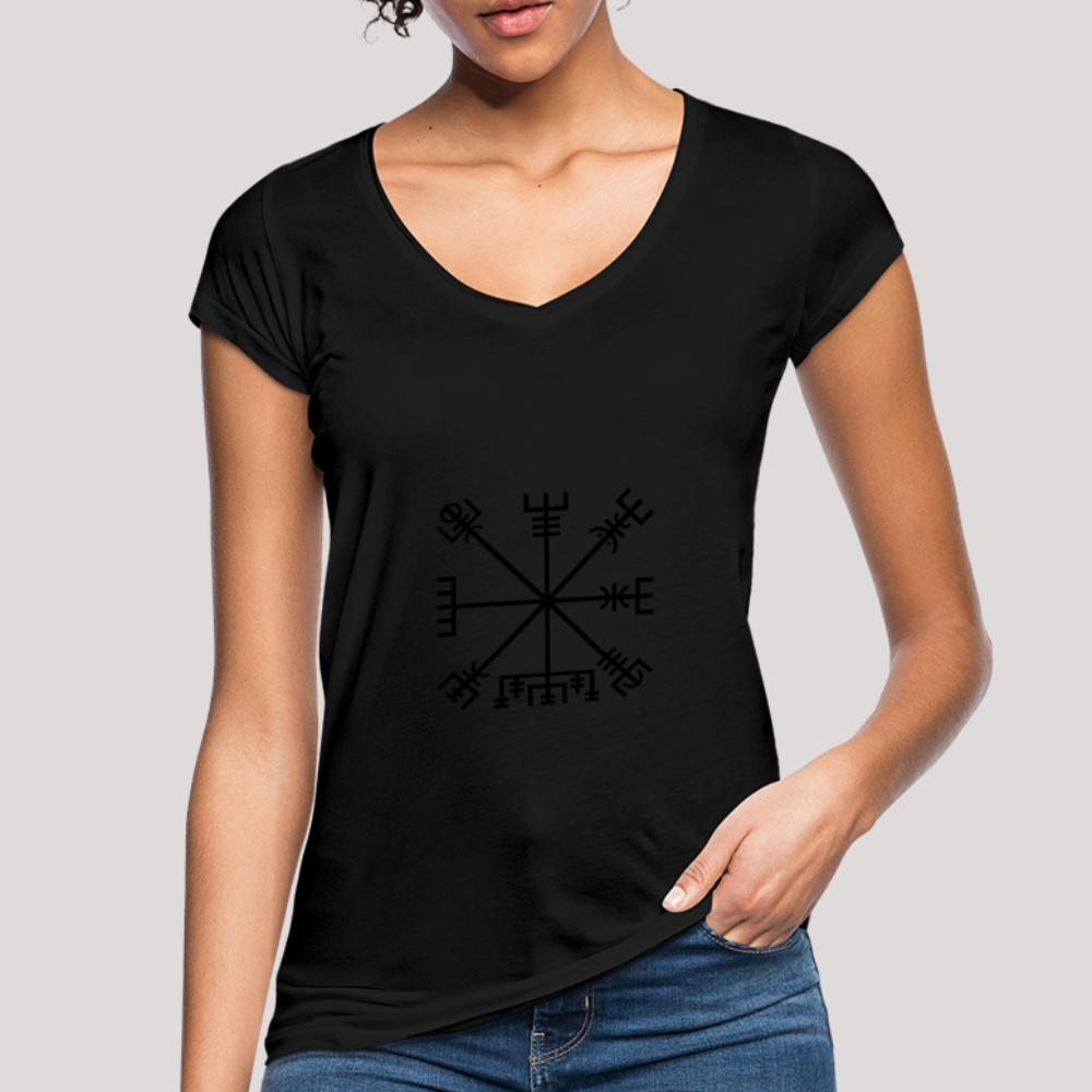 Vegvisir - Frauen Vintage T-Shirt Schwarz