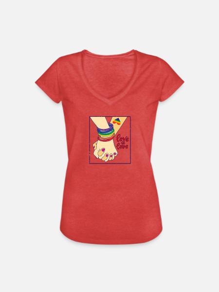 schwul lesbisch LGBTQIA+ - Frauen Vintage T-Shirt - Rot meliert
