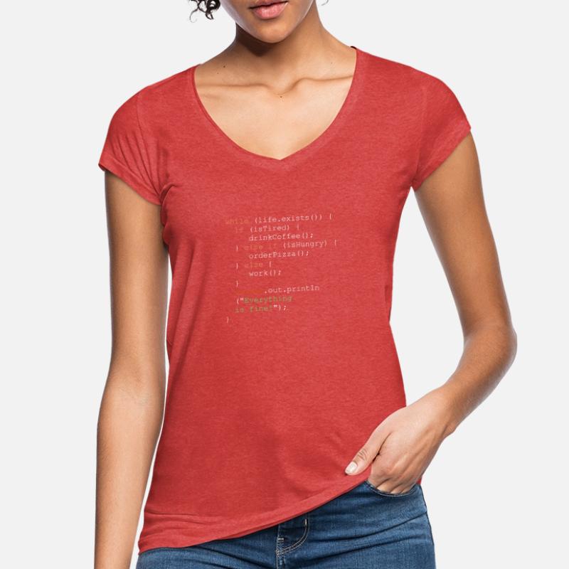 Programmation, programmeur et code de programme T-shirt vintage Femme