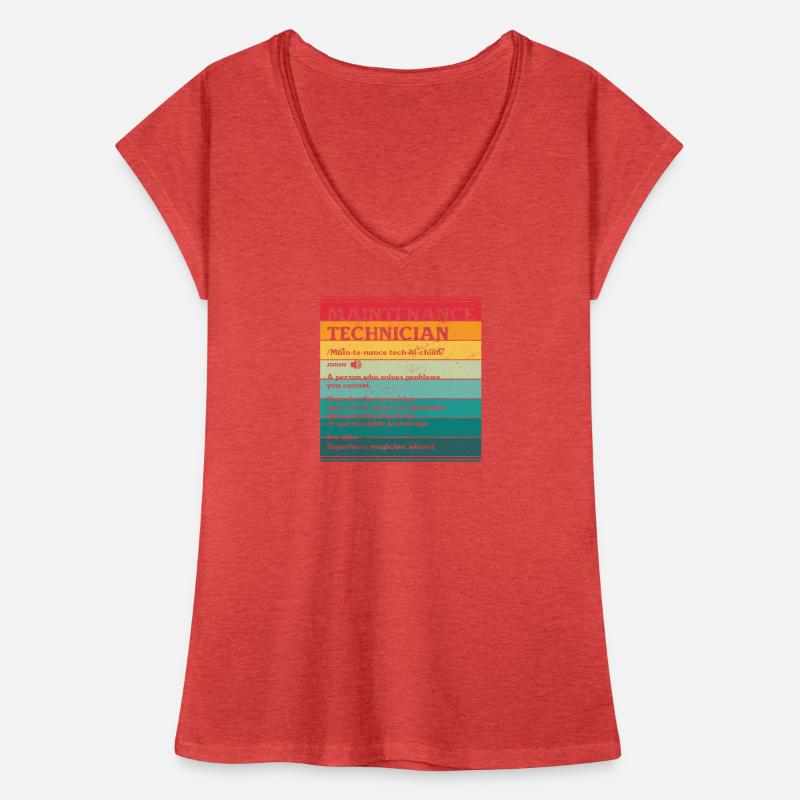 Definition des Wartungstechnikers Technischer Mitarbeiter Frauen Vintage T-Shirt