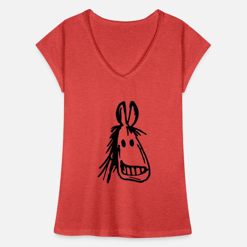 pferd pferdekopf pferdchen lachendes Pferd Frauen Vintage T-Shirt