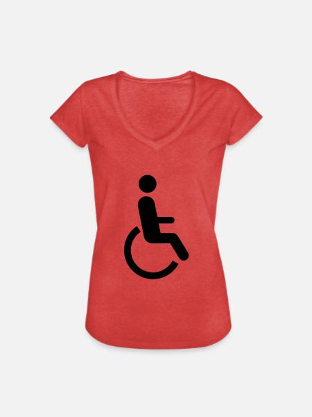 Handicap Sessel ruland icone - Frauen Vintage T-Shirt - Rot meliert