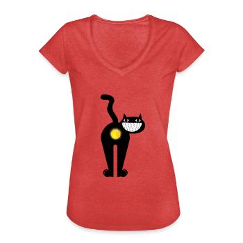 Mir scheint die Sonne aus dem Arsch - Frauen Vintage T-Shirt - Rot meliert - Vorne